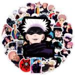 50Pcs Manga Jujutsu Kaisen Stickers Mixed Pack Hot Cartoon Anime Stickers Decorative Sticker for Kids Teens Adults Waterproof Sticker for Water Bottle Laptop (Zs)
