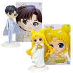 2Pcs Anime Sailor Moon Tsukino Usagi Chiba Mamoru Unique Wedding Dress Satsuki Model Toy Gift Action Figure 10CM PVC