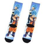 Bioworld Dragon Ball Z Goku And Vegeta Super Saiyan God SSGSS Sublimated Men's Crew Socks 1 Pair