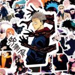 50Pcs Manga Jujutsu Kaisen Stickers Mixed Pack Hot Cartoon Anime Stickers Decorative Sticker for Kids Teens Adults Waterproof Sticker for Water Bottle Laptop (Zs)