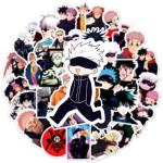 50Pcs Manga Jujutsu Kaisen Stickers Mixed Pack Hot Cartoon Anime Stickers Decorative Sticker for Kids Teens Adults Waterproof Sticker for Water Bottle Laptop (Zs)