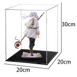 MABAIUDE Frieren Figure Statue with Acrylic Display Case, 23cm Frieren Action Figure 1/7 Scale Anime Figurine Model, PVC Desktop Display Decoration Gifts for Fans