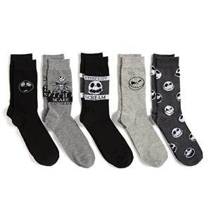 Disney Men's Nightmare Before Christmas 5 Pack Crew Socks