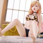 LUNK Kitagawa Marin Figure,Anime Kitagawa Marin Swimsuit Figure Model,Anime Girl Sitting Figurine,Manga Character Statue,6.3in PVC Sculpture Decoration Collectible for Fans