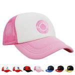 PopCrew Embroidered Team Trainer Hat for Anime Cosplay Costume, Trucker, Snapback Cap (Pink)