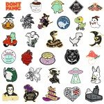 SINCCO 20/40/50 PCS Cute Enamel Backpack Pins, Funny Enamel Pins Bulk Set Cool Button Pins Aesthetic Brooch Lapel Pins Anime for Backpacks, Jackets, Hats, Kids, Girls
