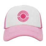 PopCrew Embroidered Team Trainer Hat for Anime Cosplay Costume, Trucker, Snapback Cap (Pink)