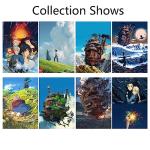 Pounchi Castle Anime Posters (8 Pcs with Glue Dots) 11.4" x 16.5" Japanese Anime HD Printing Poster Unframed Version for Room Bedroom Club Wall Art Decor for Teens