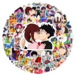 55Pcs DAN DA DAN Stickers,Anime Aesthetic Stickers,Vinyl Waterproof Pink Bows,for Water Bottle Laptop Phone Journal,Gifts for Kid Girl Women (F)