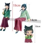 MABAIUDE 3pcs Maomao Figure Maomao Statue - 1/7 Scale Sitting Pose Hanfu Version Mao Mao Figure Model - PVC Anime People Collectibles Desktop Decoration Gifts for Fans
