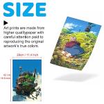 Pounchi Castle Anime Posters (8 Pcs with Glue Dots) 11.4" x 16.5" Japanese Anime HD Printing Poster Unframed Version for Room Bedroom Club Wall Art Decor for Teens