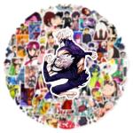 55Pcs DAN DA DAN Stickers,Anime Aesthetic Stickers,Vinyl Waterproof Pink Bows,for Water Bottle Laptop Phone Journal,Gifts for Kid Girl Women (F)