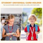 Pounchi Soot Sprite Lanyard (2 Pcs) with Cute ID Badge Holder, Anime Lanyards Card Protector for Keys Wallet Office School Teacher Student Nurse Teens