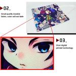 Rejolly Demon Slayer Anime Canvas Tote Bag 4 Pack Reusable Grocery Shopping Handbag Japanese Animation Shoulder Bag (F)