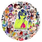 55Pcs DAN DA DAN Stickers,Anime Aesthetic Stickers,Vinyl Waterproof Pink Bows,for Water Bottle Laptop Phone Journal,Gifts for Kid Girl Women (F)