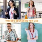 Pounchi Soot Sprite Lanyard (2 Pcs) with Cute ID Badge Holder, Anime Lanyards Card Protector for Keys Wallet Office School Teacher Student Nurse Teens