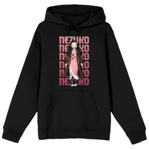 Bioworld Demon Slayer Nezuko Character Men’s Black Graphic Hoodie-Large