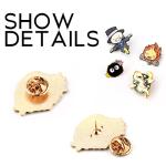 Pounchi Cute Calcifer Enamel Pins (4 Pcs) Anime Lapel Pin Office Supplies Cute Enamel Badge Gift for Bag Backpacks Teens