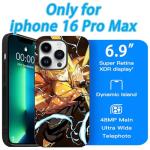 TNOLTK 3D iPh 16 Pro Max Case Anime Motion Anime Phone Case Shockproof Soft TPU Anti-Scratch Non-Slip Japanese Manga Case for iPh 16 Pro Max