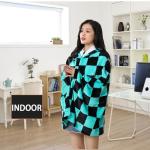 Juejuezi Hooded Wearable Blanket Hoodie Throw Blanket Cloak Cosplay Costume Shawl Wrap Nap Quilt 160x100 cm/63x40in(Green,One Size)