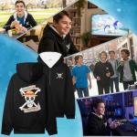 One Piece Hoodie for Boys, Teens, 9-16 Years, Fleece Sweatshirt, Sherpa Hooded Jacket, Zip Up Hoodie, Anime Gifts for Boys (11-12 Years, Black)