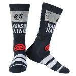 Bioworld Naruto Shippuden Kakashi Hatake Hidden Leaf Village Logo Athletic Crew Socks