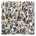 60Pcs Sexy Anime Camouflage Girl Stickers, Beauty Cartoon Sticker Collection,Reusable Vinyl Waterproof Stickers,DIY Decorative for Laptop Luggage Skateboard Water Bottles (Camouflage)