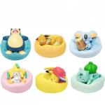 6 Pcs Anime Pokemon Model Kit Characters Figure Starry Dream Pikachu Eevee Series Car Interior Hand Sleeping Position Toys Gifts