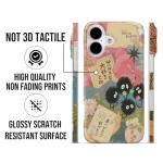 GEQCDBN Compatible with iPhone 16 Case, Cute Anime Girly Soft Slim TPU Shockproof Aesthetic Protective Phone Case Cover for Women Girls 6.1"