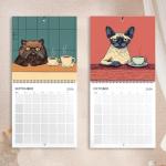 2026 Cat Calendar, Cats Chillin' with Coffee Wall Calendar, 12 Monthly Cat Themed Calendar, 2026 Cat Wall Calendar Funny, New Year Christmas Gifts for Cat Lovers (8.3 * 8.3in)