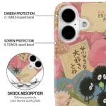 GEQCDBN Compatible with iPhone 16 Case, Cute Anime Girly Soft Slim TPU Shockproof Aesthetic Protective Phone Case Cover for Women Girls 6.1"