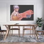 QLAZO Anime Girl Happy Sexy Looking Feet Poster Poster Frame Hanger Scroll Posters Canvas Decorative Hanging Painting Wall Art Decor Room 12x18inch(30x45cm)