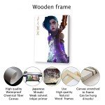 KANCAIGOU Arcane Jinx animated movie poster Canvas Prints Wall Art poster Home Decor JK005 (A,12x18inch Framed)