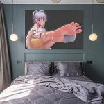 QLAZO Anime Girl Happy Sexy Looking Feet Poster Poster Frame Hanger Scroll Posters Canvas Decorative Hanging Painting Wall Art Decor Room 12x18inch(30x45cm)