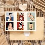 50Pcs Japanese Style Anime Girl Waterproof Stickers, Vintage Cartoon Kimono Design with Red Umbrella,for Laptop Water Bottle Phone Car Window Bike Stakeboard Journal Decoration Sticker (xiao)