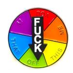 Lucky Wheel Enamel Pin - Fun Rotatable Design