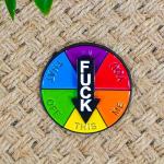 Lucky Wheel Enamel Pin - Fun Rotatable Design