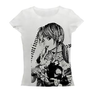 Graphic Tees Y2k Baby Tee Teens 2000s Vintage T Shirts Emo Grunge Printed Summer Crop Tops 2024 (White,L,Large)