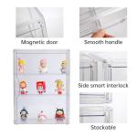 BOHOIDEE 3 Tiers Clear Display Case for Figures, Acrylic Storage Organizers Box with Magnetic Door, Wall-Mounted Dustproof Showcase for Collectibles Action Figure