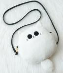 Uomieefy 8inch/20cm Gojocat Plush Bag - Anime Crossbody Plush Purse Stuffed Animal Cat Shoulder Bag Collectible Gift for Anime Fans