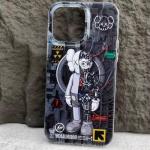 CYTCreation Cool Anime Black for Boys Case for iPhone 15 Phone Case with Trendy Robot Cartoon Design, Street Artworkn IMD Laser Shockproof Silicone Protective Cell Back Cover