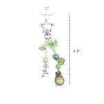 Safe Zone Playpen Cute Keychain, Kitty Cat Otter Decor Gifts for Animal & Anime Lovers, Y2K Heart Bow Pendant, Women Girls Kawaii Bag Charm (Anime)