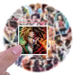 55pcs Demon Manga Slayer Stickers for Kids, Cool Anime Waterproof Vinyl Decal for Teen Adult Boy Laptop, Travel Case, Phone, Bike, Water Bottle, Guitar, Computer, Skateboard (demon55)