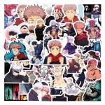 55pcs Popular Jujutsu Anime Kaisen Stickers for Kids, Children's Hot Cartoon Sticker for Water Bottle,Laptop,Waterproof Vinyl Decals for Teens Girls Boys Party Supply Favor Decor(Colourful-B)
