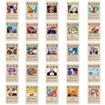 100Pcs for One Piece Wanted Poster Stickers, Cute Vinyl Waterproof Pirate Manga Sticker for Notebook, Water Bottles, Laptop, Skateboards, Luggage, Phone Suitcase, Guitar.
