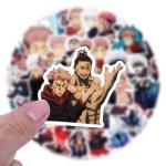 55pcs Popular Jujutsu Anime Kaisen Stickers for Kids, Children's Hot Cartoon Sticker for Water Bottle,Laptop,Waterproof Vinyl Decals for Teens Girls Boys Party Supply Favor Decor(Colourful-B)