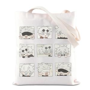 KUIYAI Anime Merchandise Tote Bag Japanese Anime Shoulder Bag Subtle AnimeCharacter Meme Gift Manga Lovers Canvas Bag For Otaku (WutiaowuTS-US)