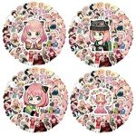 Pounchi Spy Anime Stickers (200 Pcs) Cute Anime Stickers Merchandise Gifts for Party Supplies Decorations Laptop Water Bottle Vinyl Stickers for Teens Kids