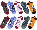 Bioworld Hello Kitty X Naruto Character Mash-Up Mix and Match Ankle No-Show Socks 5 Pair Pack