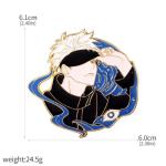 JJK Satoru Brooch Pins - Anime Figure Satoru Enamel Pins - Funny Gifts for Anime Lovers (GJ00210-02)
